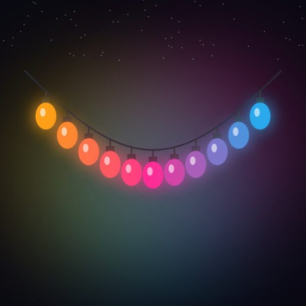 Glow Outdoor String Lights 48 ft